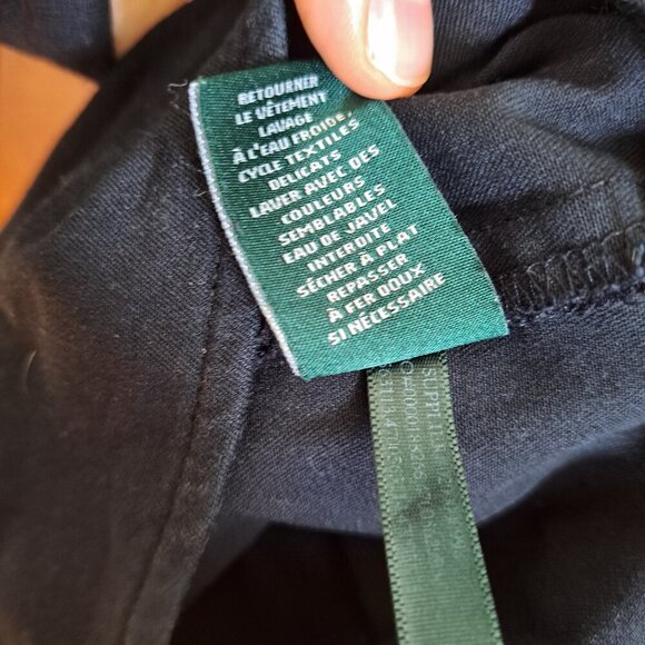 Lauren Ralph Lauren Women’s Black Cropped Pants Size 10 | Cotton Viscose Blend - Picture 9 of 11